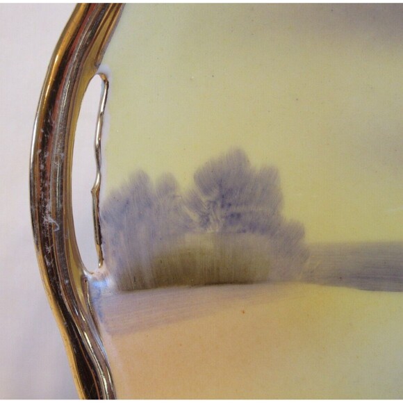 Vintage Noritake Hand Painted Double Handled Plate Tree in the Meadow - Picture 4 of 10